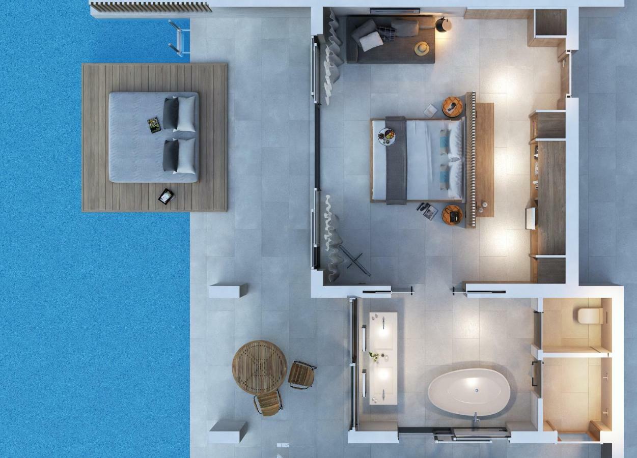 D' Andrea Lagoon All Suites - Adults Only Marmari  Bagian luar foto 3D rendering of a suite